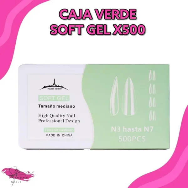 SOFT GEL TIPS MEDIANOS x500