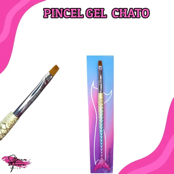 Pincel Gel Chato Cola Sirena