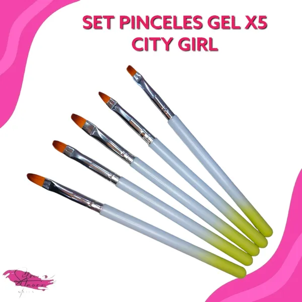 Set Pinceles Gel X5