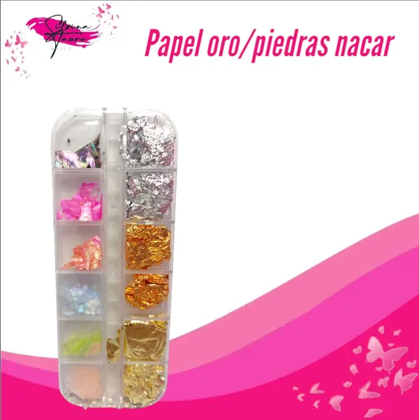 Papel Oro/Piedras Nacar