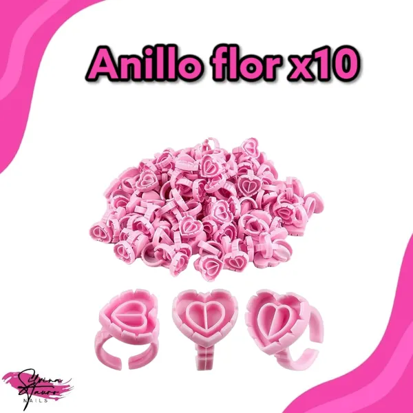 Anillo Flor para Pegamento X10