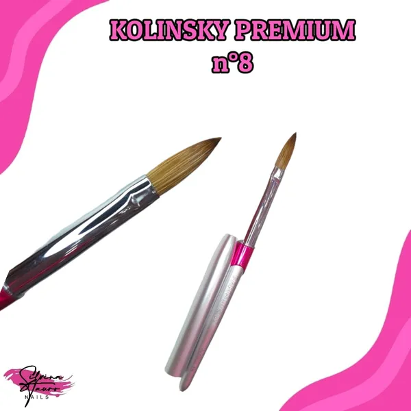 Pincel Kolinsky Plateado C/Tapa #8
