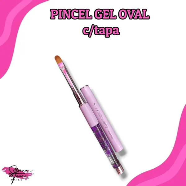 Pincel de Gel C/ Tapa Lengua de Gato #6/#8